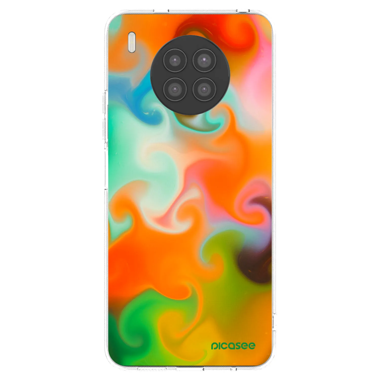 Picasee átlátszó szilikon tok az alábbi mobiltelefonokra Huawei Nova 8i - Juice