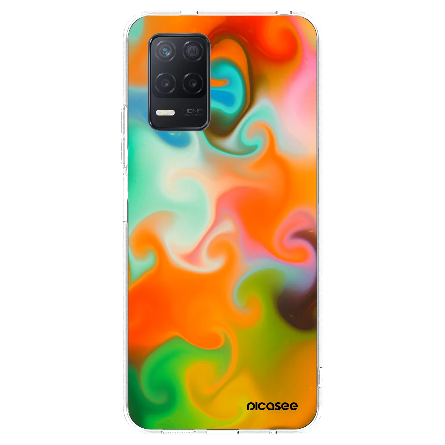 Picasee átlátszó szilikon tok az alábbi mobiltelefonokra Realme 8 5G - Juice