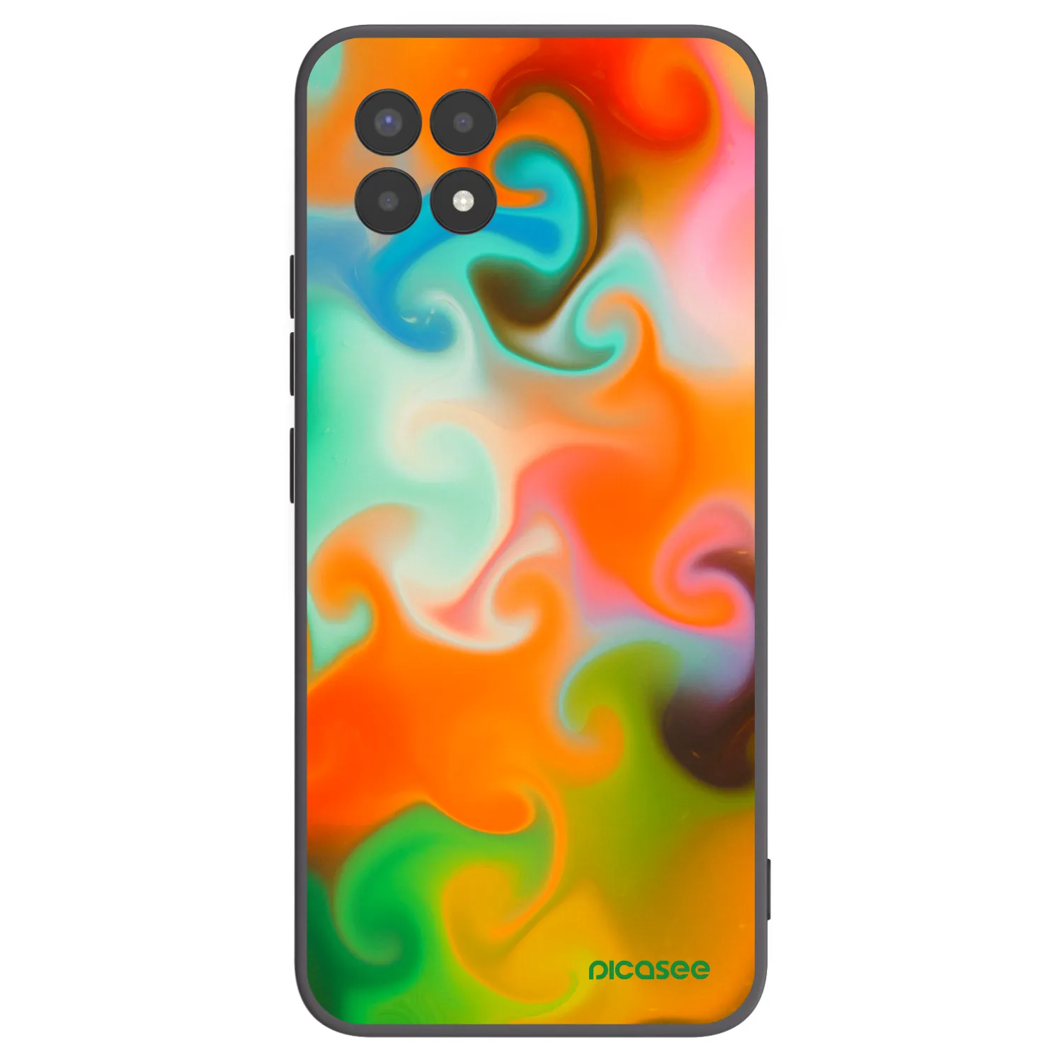 Picasee fekete szilikon tok az alábbi mobiltelefonokra Realme 8i - Juice