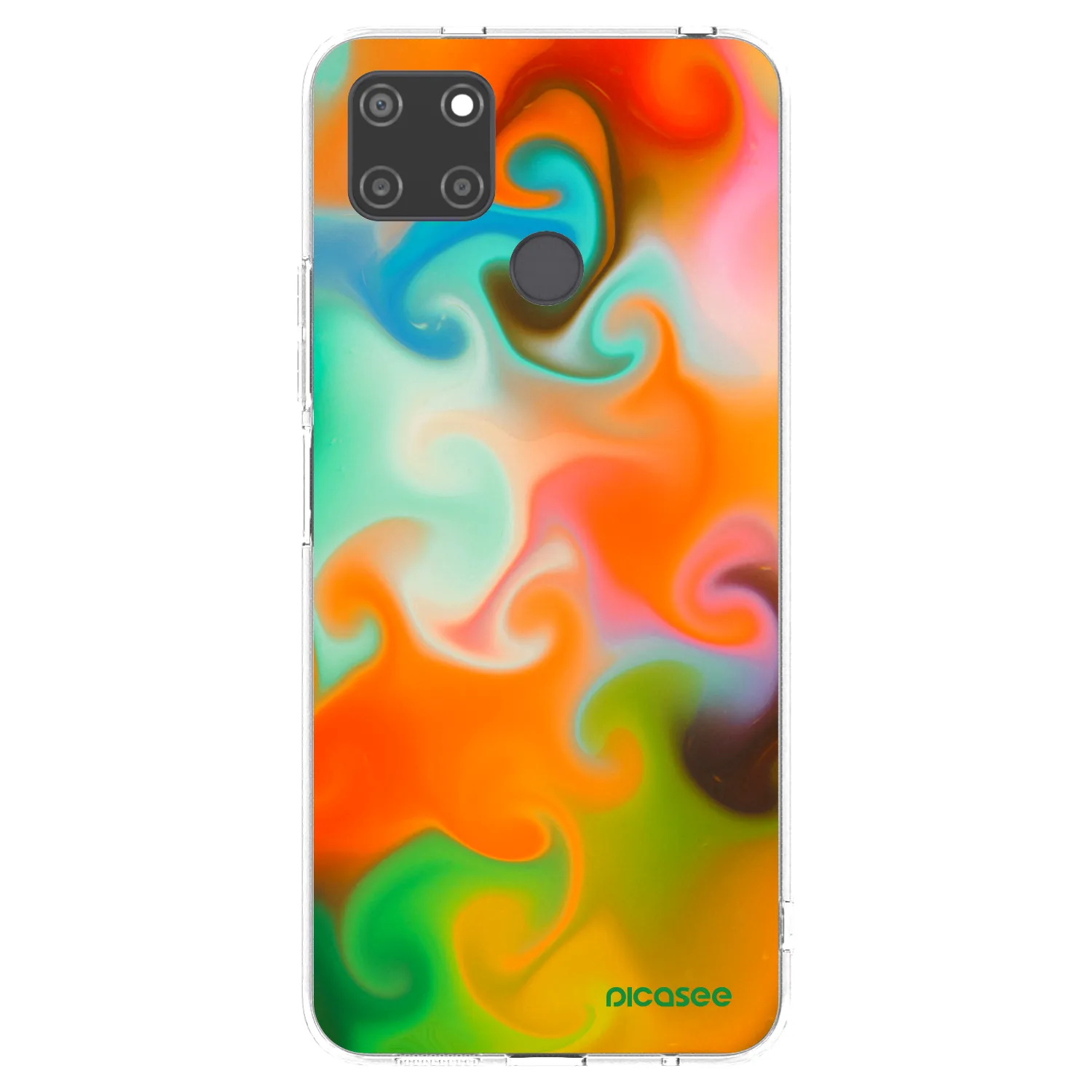 Picasee átlátszó szilikon tok az alábbi mobiltelefonokra Realme C21Y - Juice