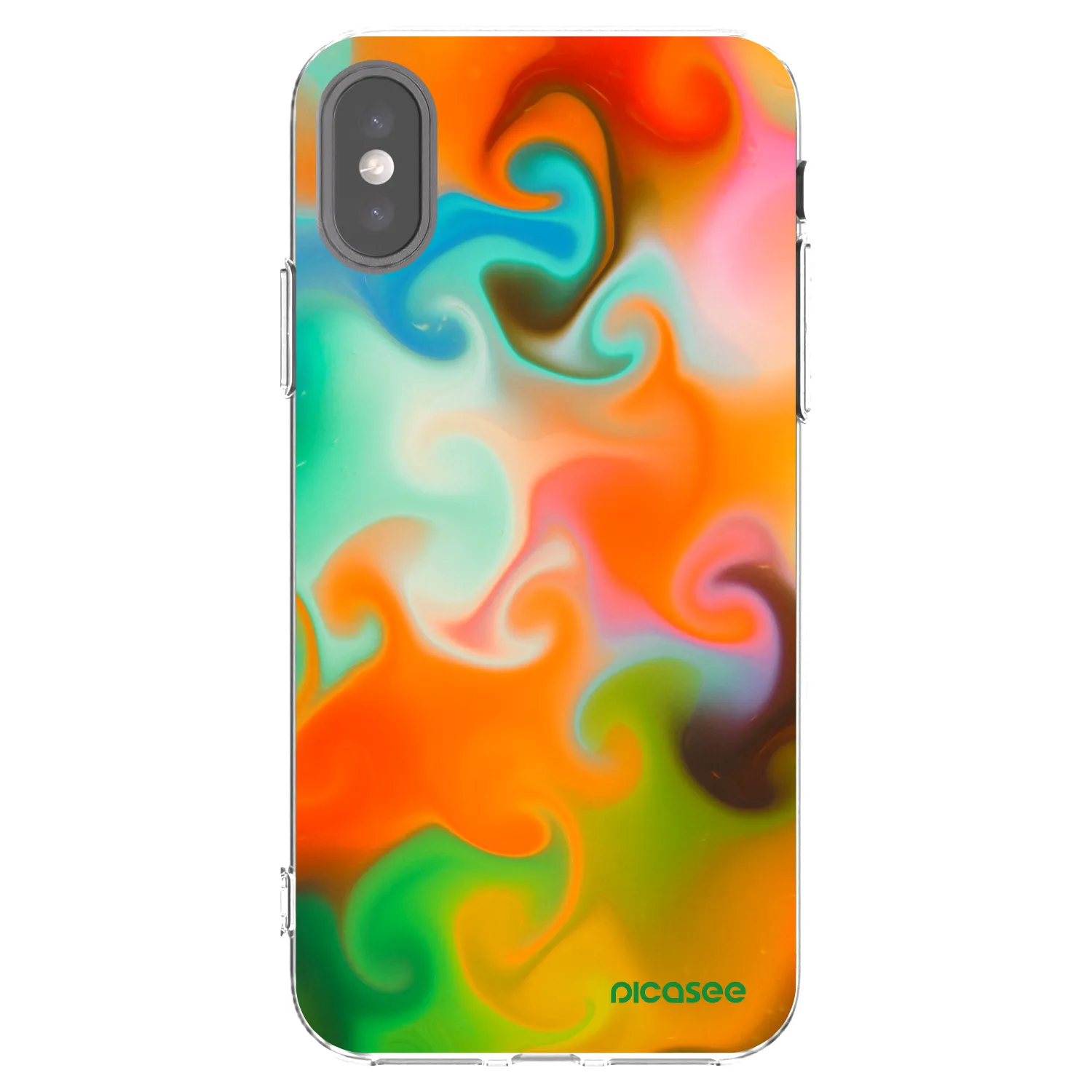 Picasee átlátszó szilikon tok az alábbi mobiltelefonokra Apple iPhone X/XS - Juice