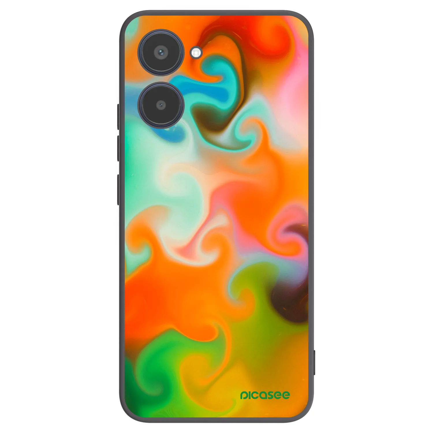 Picasee fekete szilikon tok az alábbi mobiltelefonokra Realme 10 4G - Juice