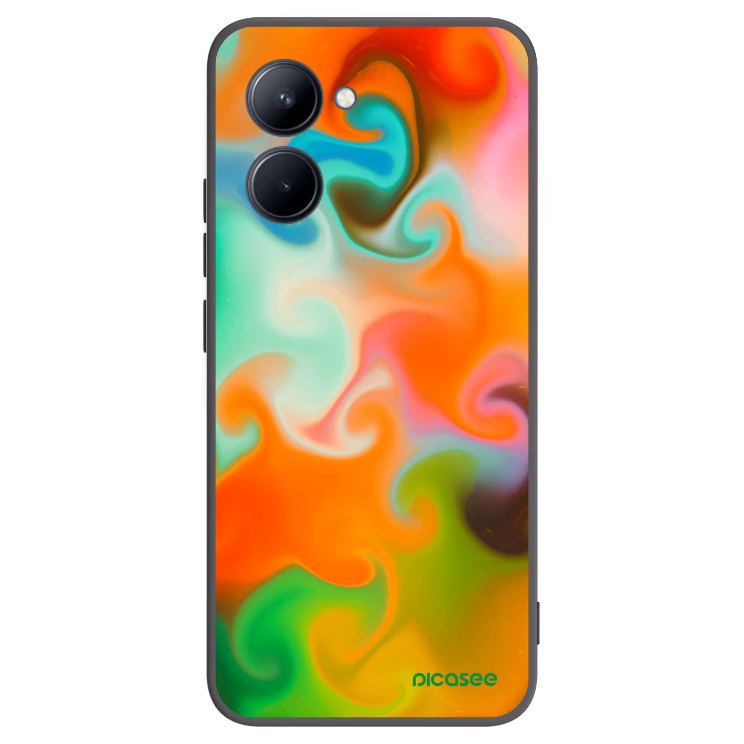 Picasee fekete szilikon tok az alábbi mobiltelefonokra Realme C33 (2023) - Juice