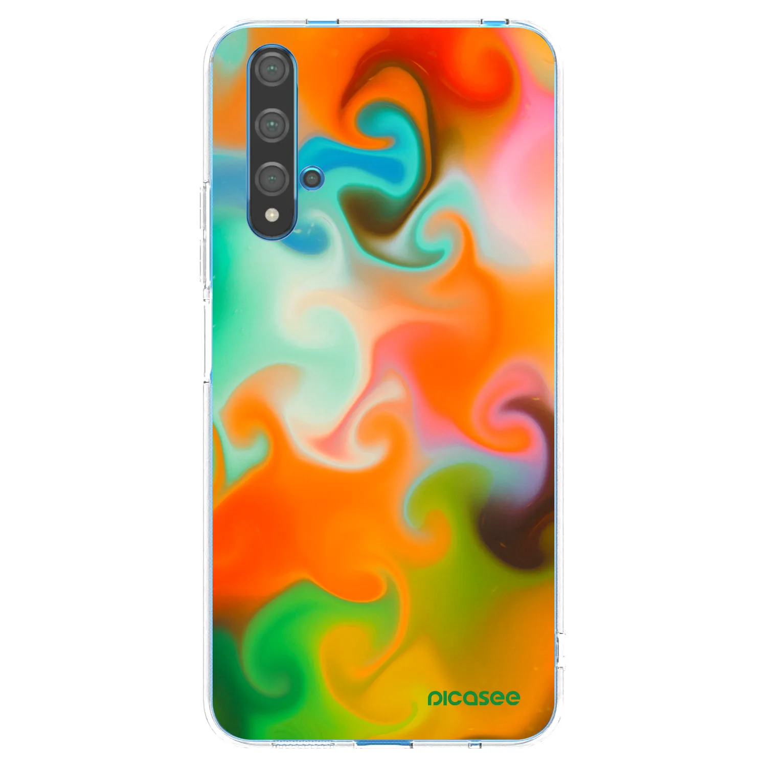 Picasee átlátszó szilikon tok az alábbi mobiltelefonokra Huawei Nova 5T - Juice