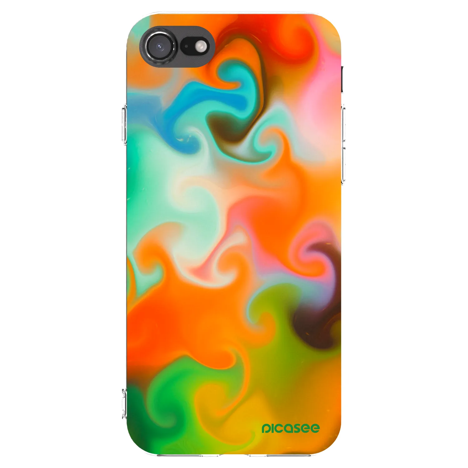 Picasee átlátszó szilikon tok az alábbi mobiltelefonokra Apple iPhone SE 2020 - Juice