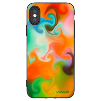 Picasee fekete szilikon tok az alábbi mobiltelefonokra Apple iPhone X/XS - Juice