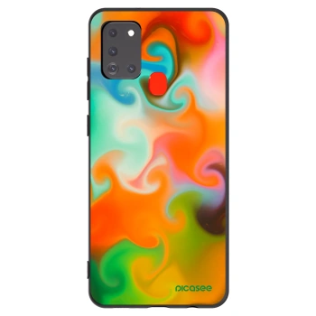 Picasee fekete szilikon tok az alábbi mobiltelefonokra Samsung Galaxy A21s - Juice