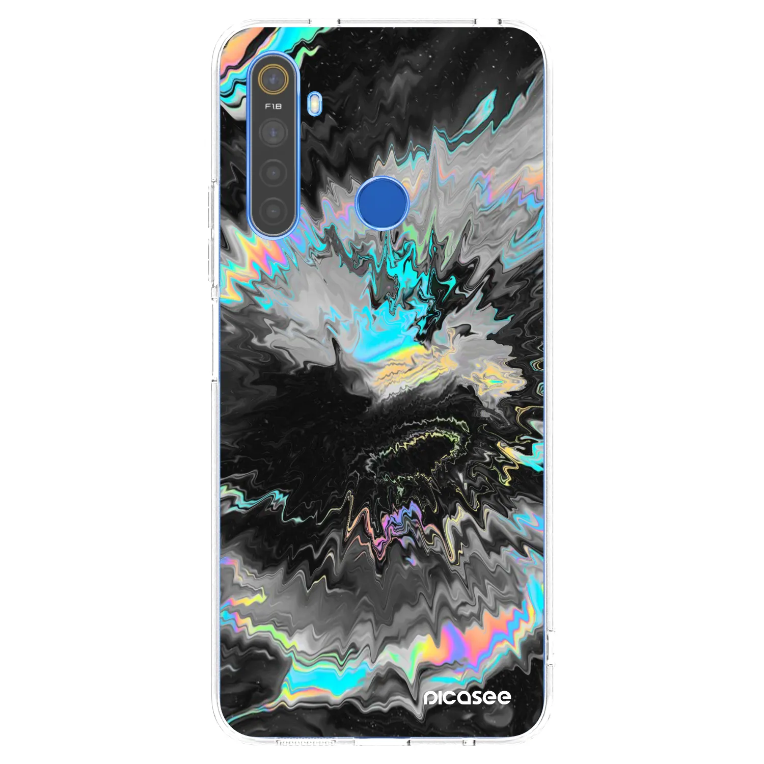 Picasee átlátszó szilikon tok az alábbi mobiltelefonokra Realme 5 - Magnetic