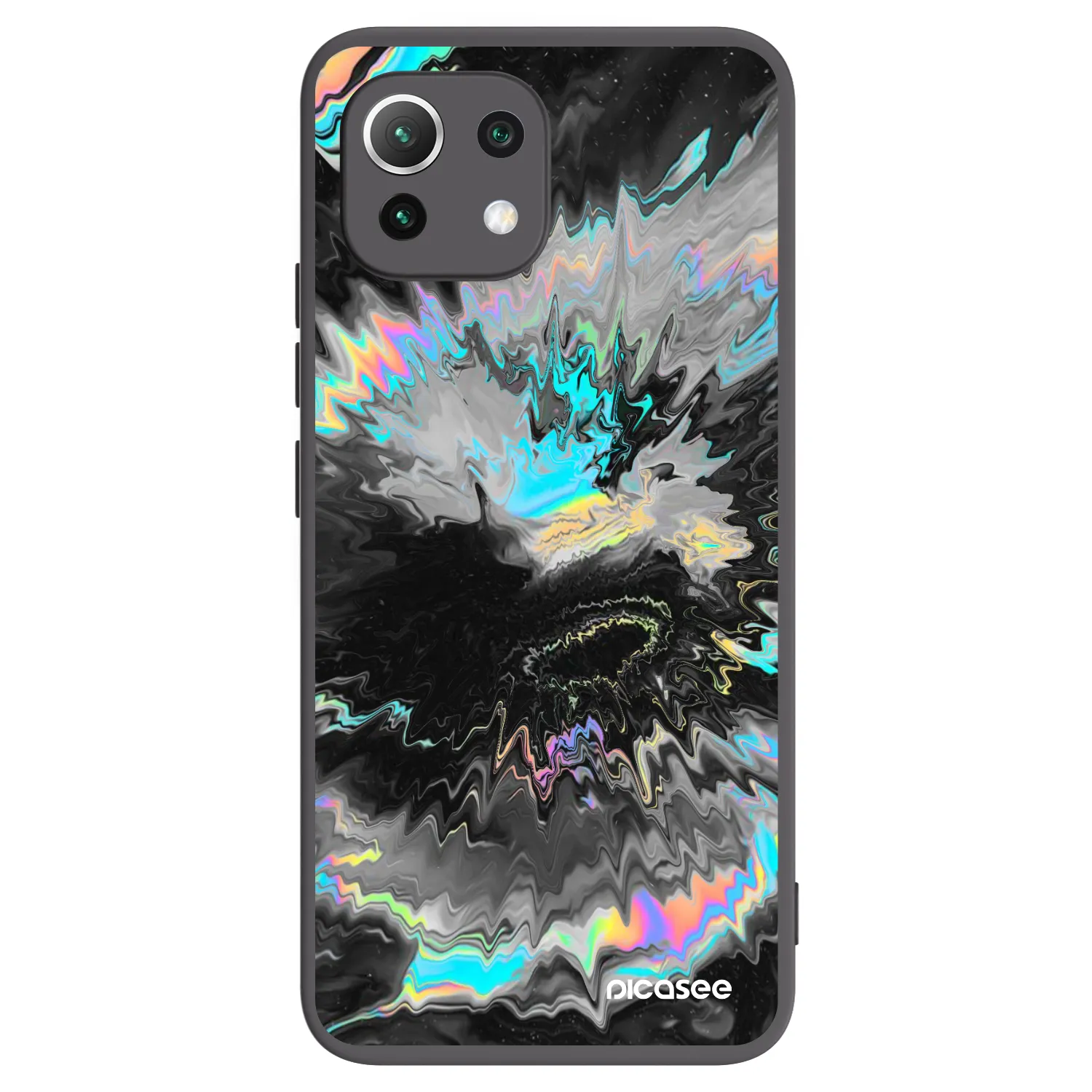 Picasee fekete szilikon tok az alábbi mobiltelefonokra Xiaomi 11 Lite 5G NE - Magnetic