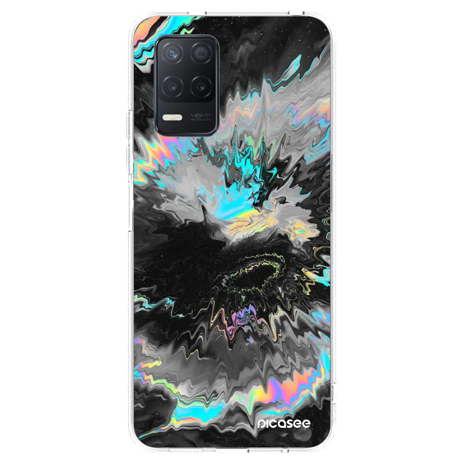 Picasee átlátszó szilikon tok az alábbi mobiltelefonokra Realme 8 5G - Magnetic
