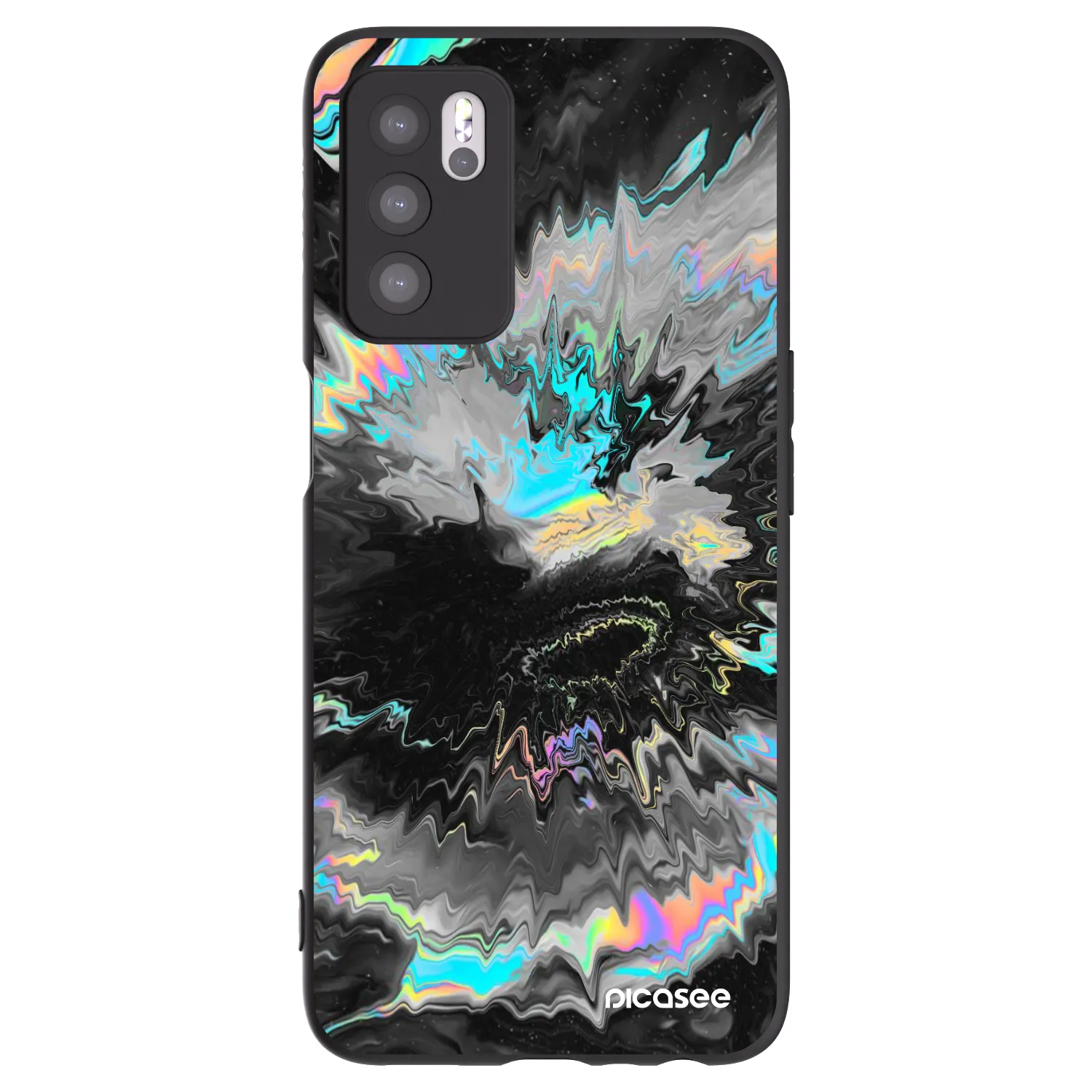 Picasee fekete szilikon tok az alábbi mobiltelefonokra OPPO A16s - Magnetic