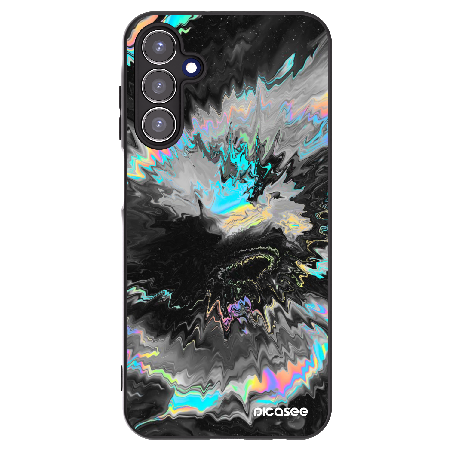Picasee fekete szilikon tok az alábbi mobiltelefonokra Samsung Galaxy A15 A156B 5G - Magnetic