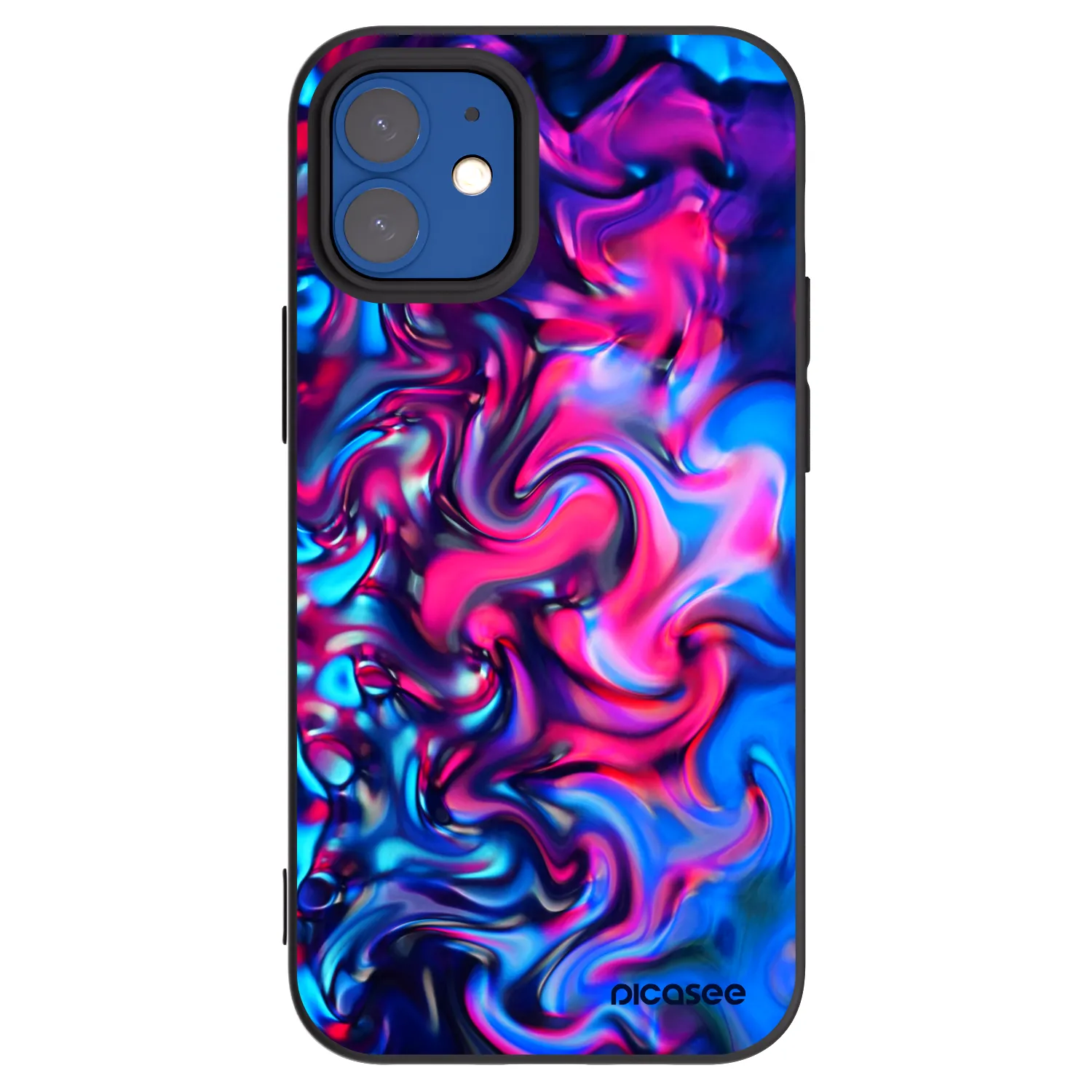 Picasee fekete szilikon tok az alábbi mobiltelefonokra Apple iPhone 12 mini - Redlight