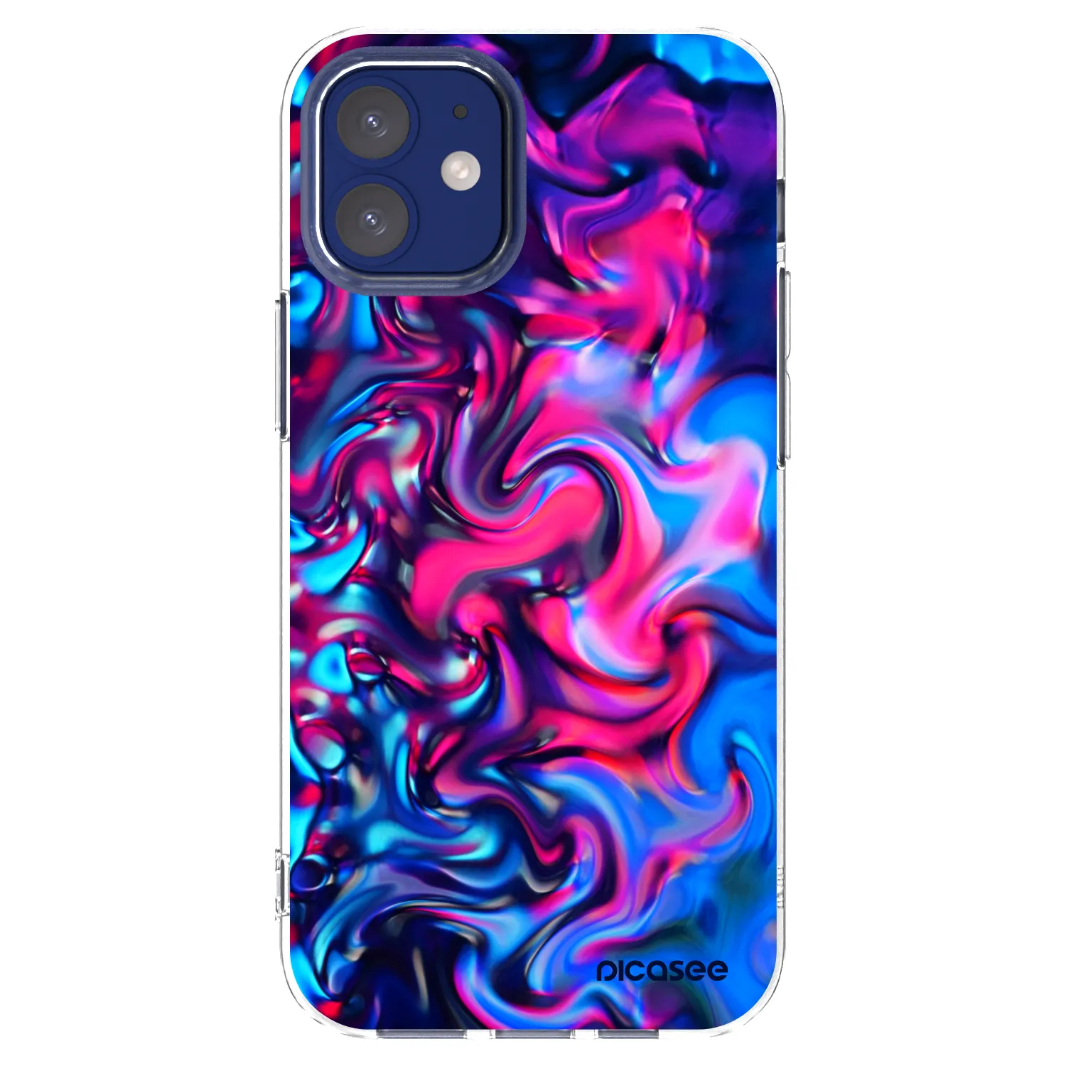 Picasee átlátszó szilikon tok az alábbi mobiltelefonokra Apple iPhone 12 mini - Redlight