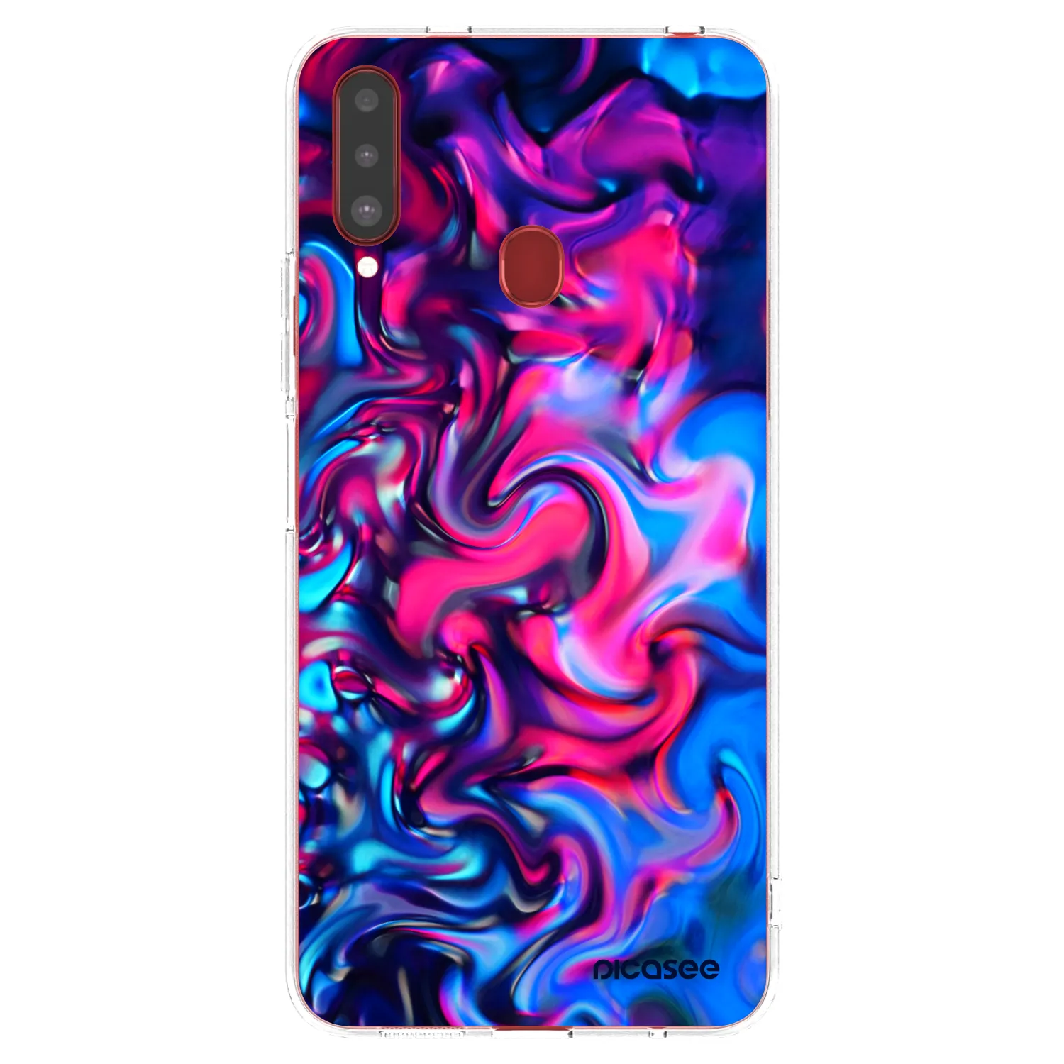 Picasee átlátszó szilikon tok az alábbi mobiltelefonokra Samsung Galaxy A20s - Redlight