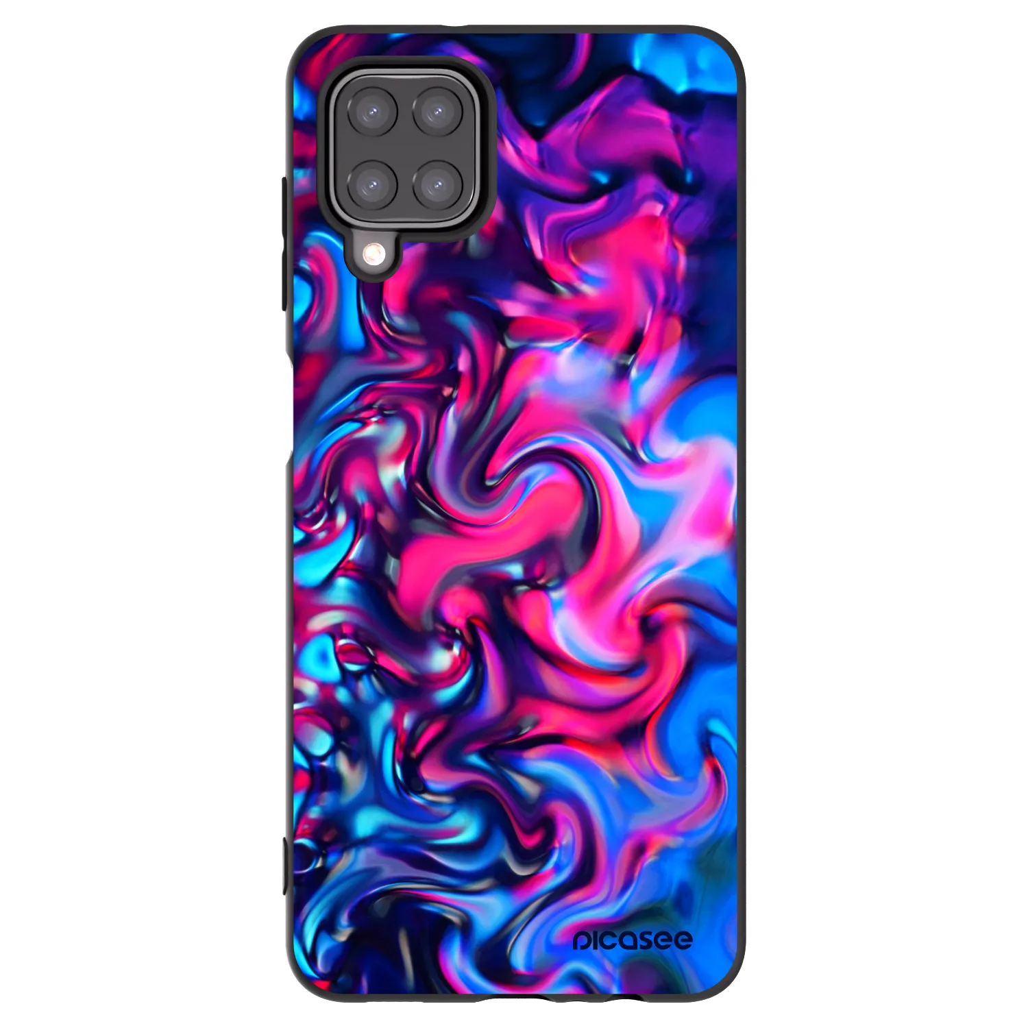 Picasee fekete szilikon tok az alábbi mobiltelefonokra Samsung Galaxy A12 A125F - Redlight