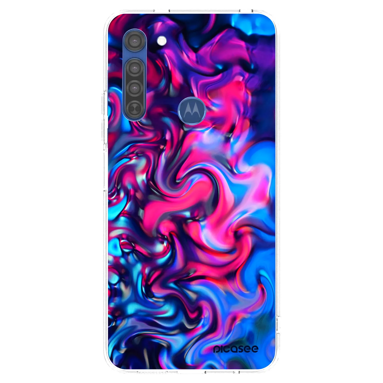 Picasee átlátszó szilikon tok az alábbi mobiltelefonokra Motorola Moto G8 - Redlight