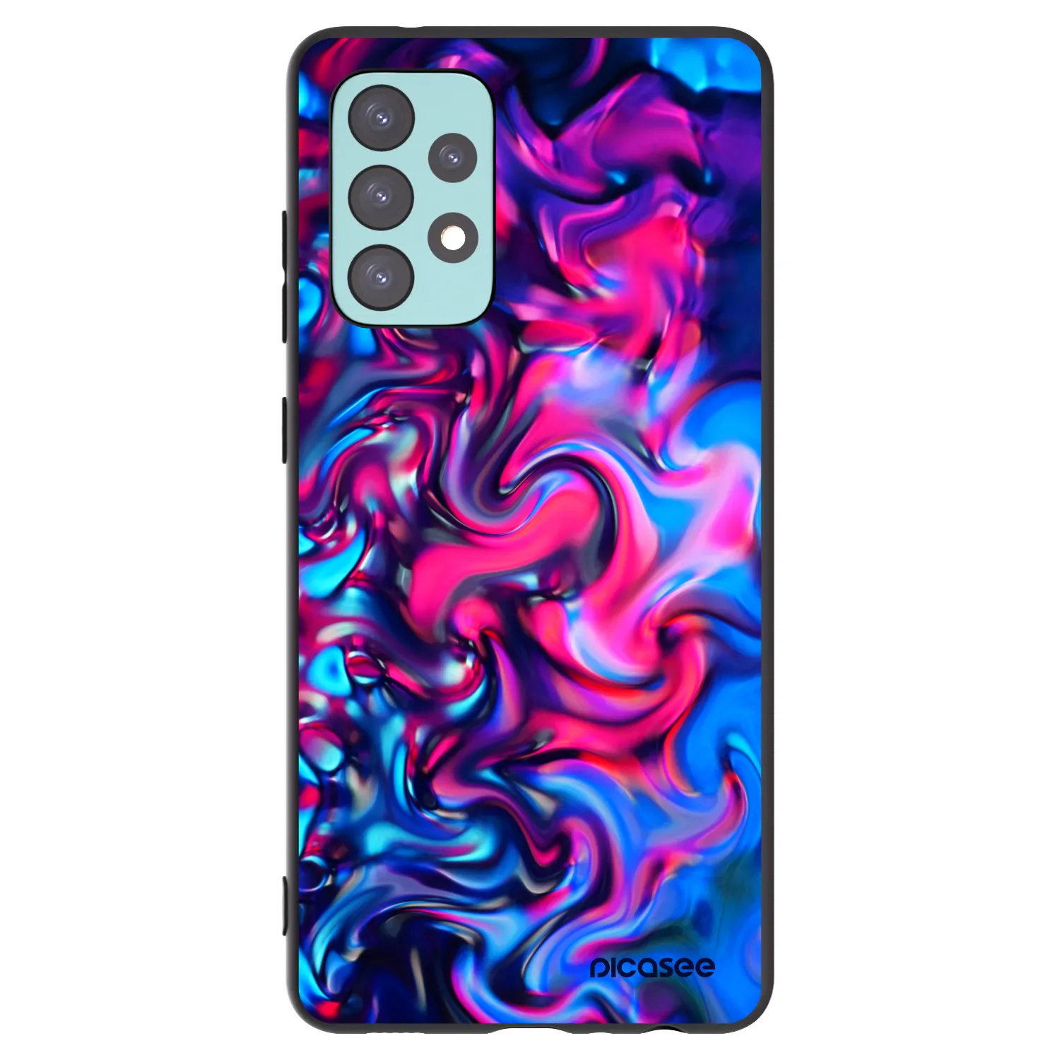 Picasee fekete szilikon tok az alábbi mobiltelefonokra Samsung Galaxy A72 A725F - Redlight