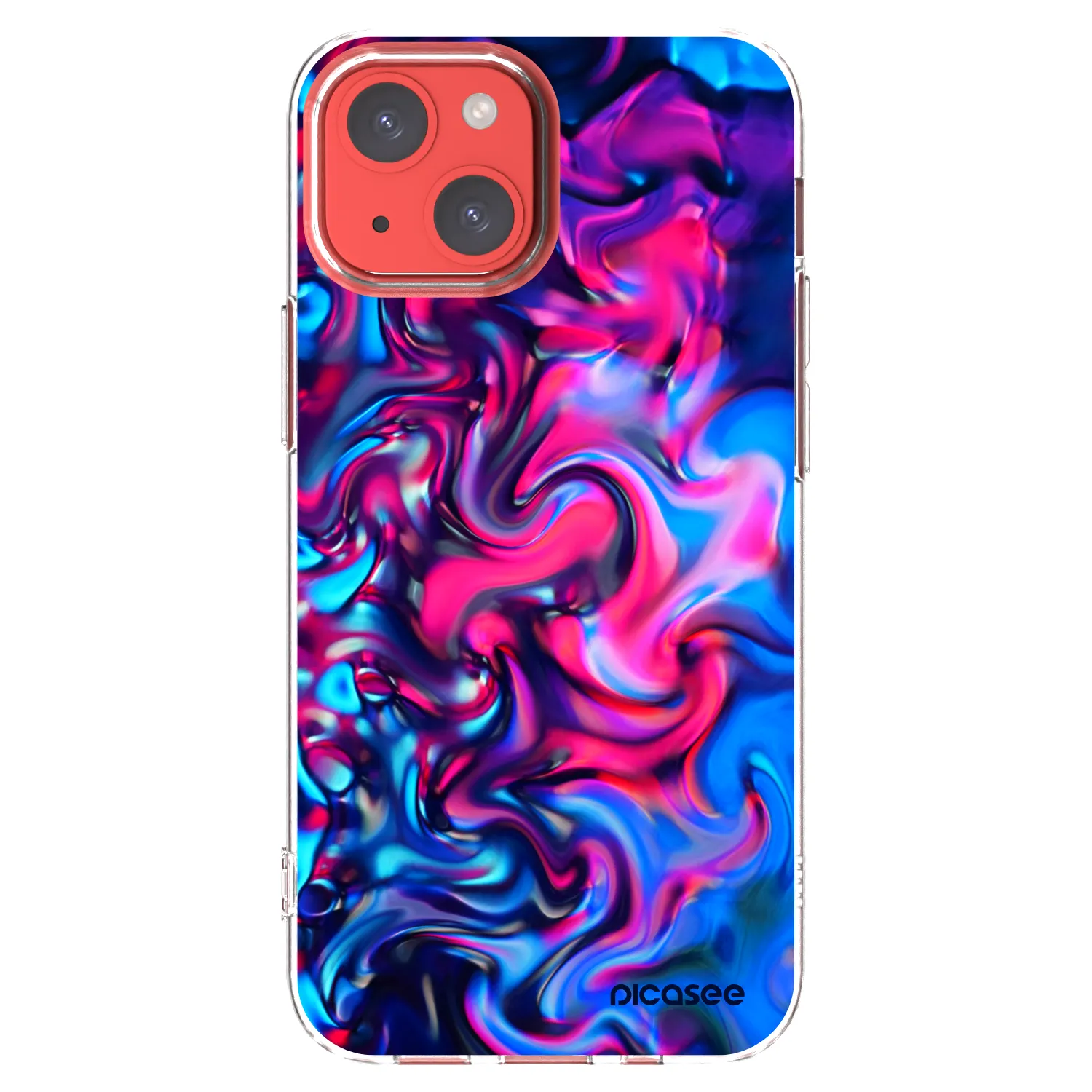 Picasee átlátszó szilikon tok az alábbi mobiltelefonokra Apple iPhone 13 mini - Redlight