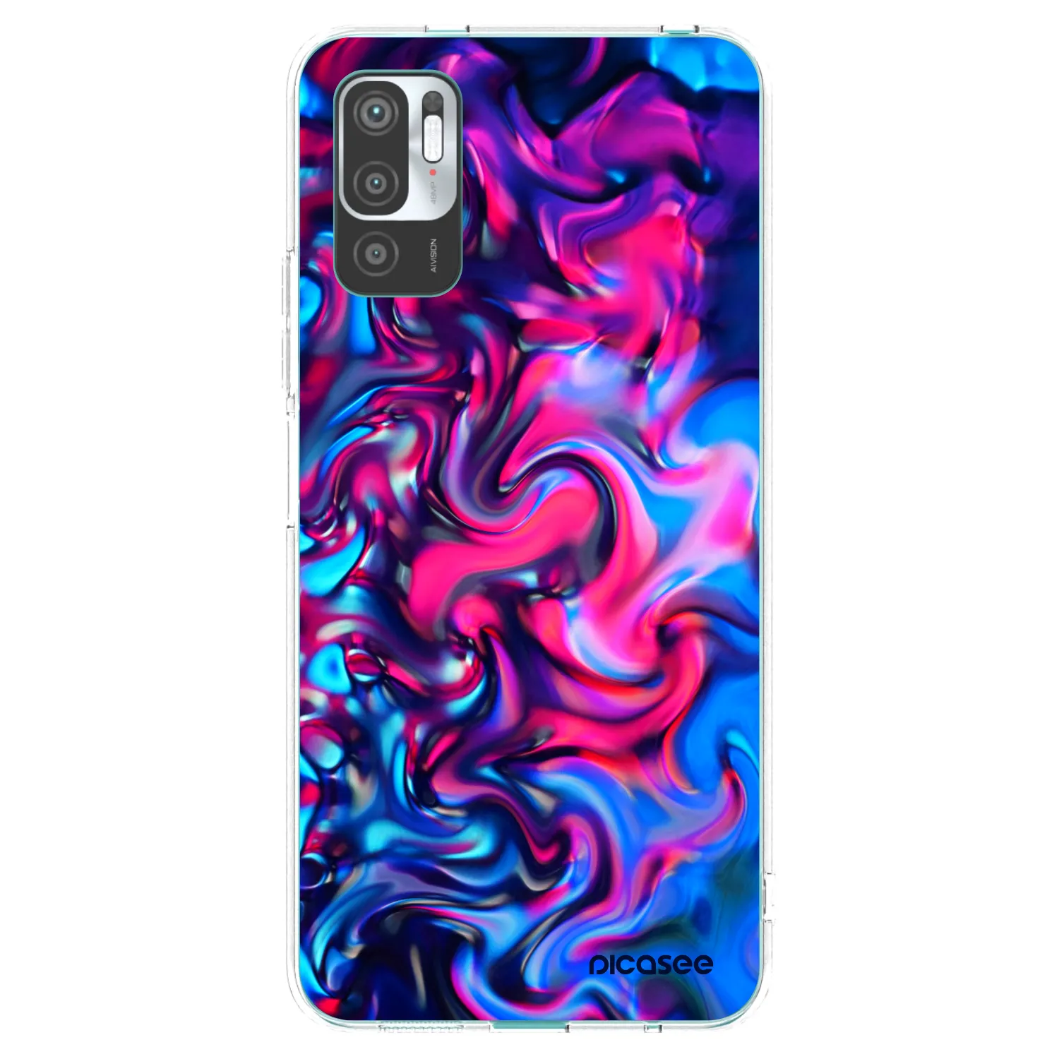 Picasee átlátszó szilikon tok az alábbi mobiltelefonokra Xiaomi Redmi Note 10 5G - Redlight