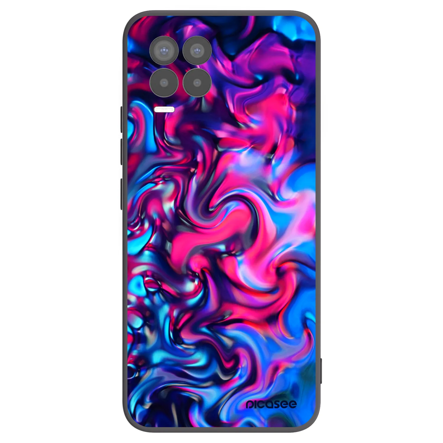 Picasee fekete szilikon tok az alábbi mobiltelefonokra Realme 8 Pro - Redlight