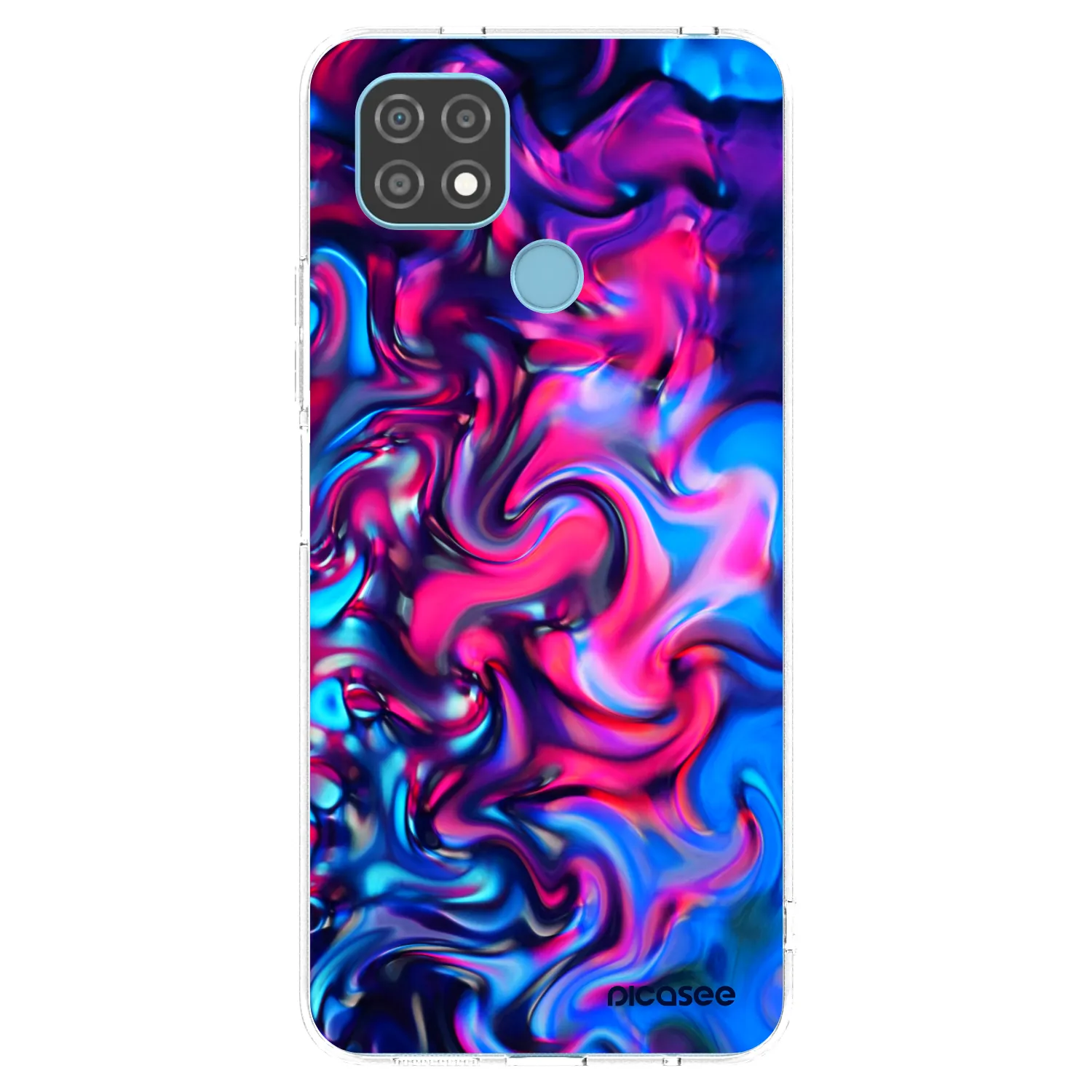 Picasee átlátszó szilikon tok az alábbi mobiltelefonokra Realme C21 - Redlight