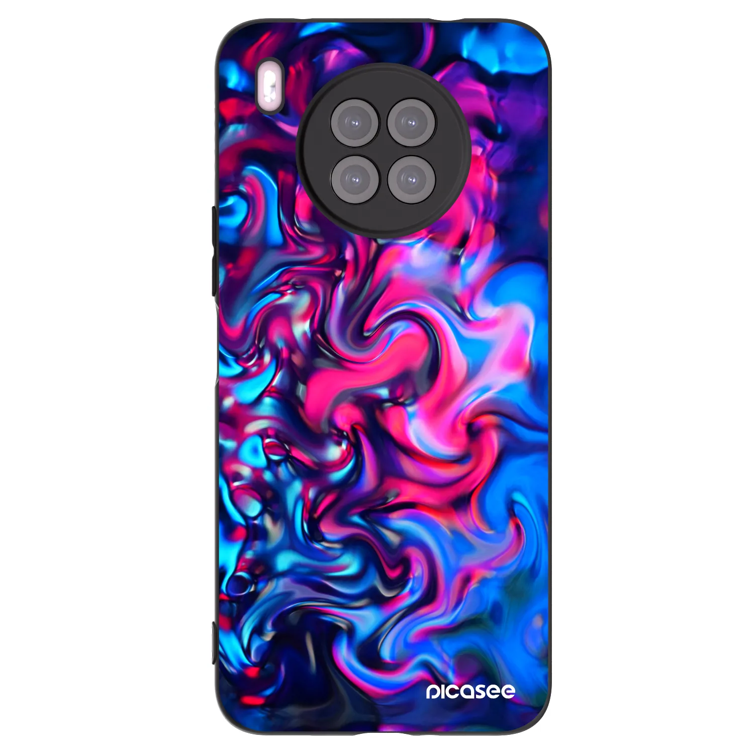Picasee fekete szilikon tok az alábbi mobiltelefonokra Huawei Nova 8i - Redlight