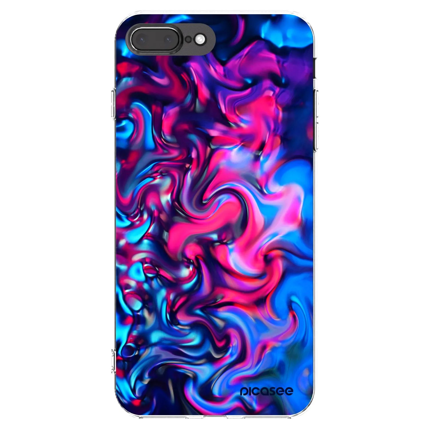 Picasee átlátszó szilikon tok az alábbi mobiltelefonokra Apple iPhone 7 Plus - Redlight