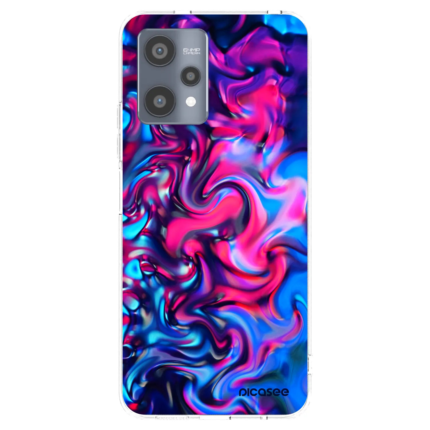 Picasee átlátszó szilikon tok az alábbi mobiltelefonokra Realme 9 Pro 5G - Redlight