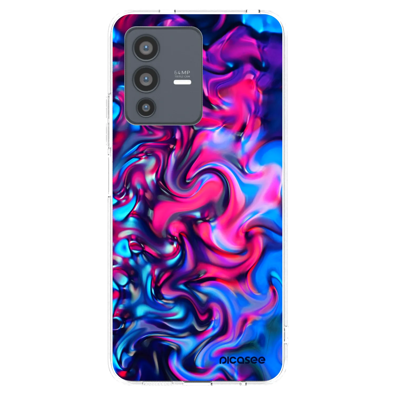 Picasee átlátszó szilikon tok az alábbi mobiltelefonokra Vivo V23 5G - Redlight