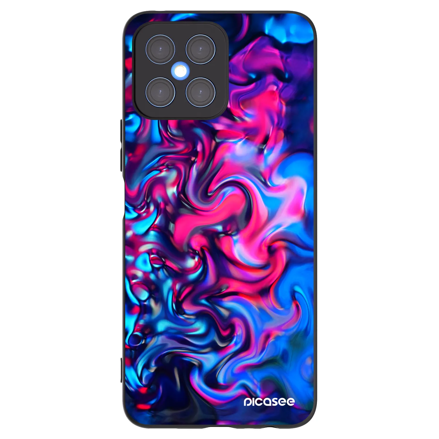 Picasee fekete szilikon tok az alábbi mobiltelefonokra Honor X8 4G - Redlight