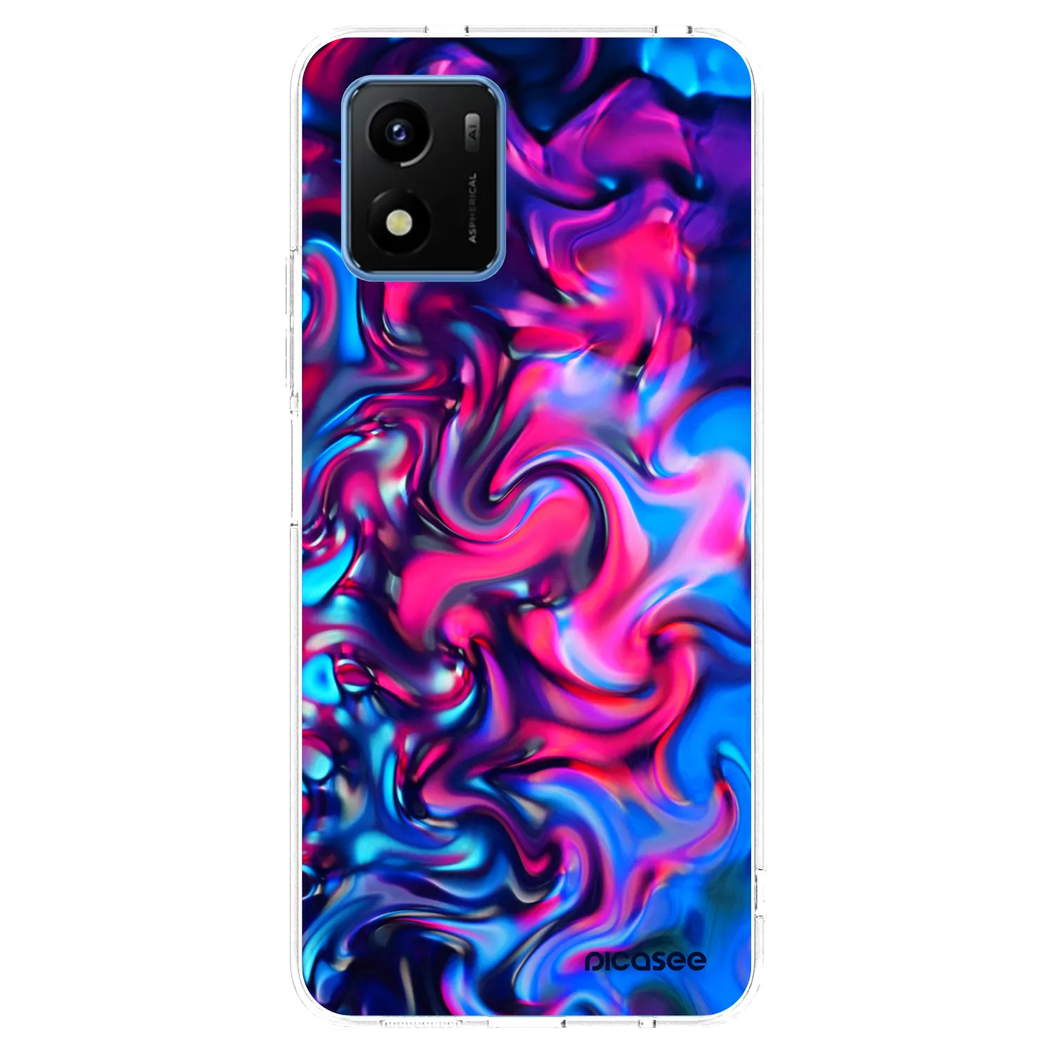 Picasee átlátszó szilikon tok az alábbi mobiltelefonokra Vivo Y01 - Redlight
