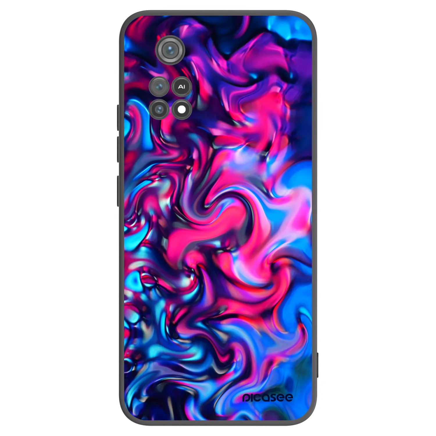 Picasee fekete szilikon tok az alábbi mobiltelefonokra Xiaomi Poco M4 Pro - Redlight