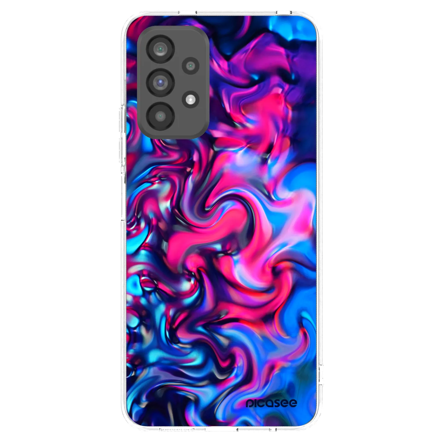 Picasee átlátszó szilikon tok az alábbi mobiltelefonokra Samsung Galaxy A73 5G - Redlight