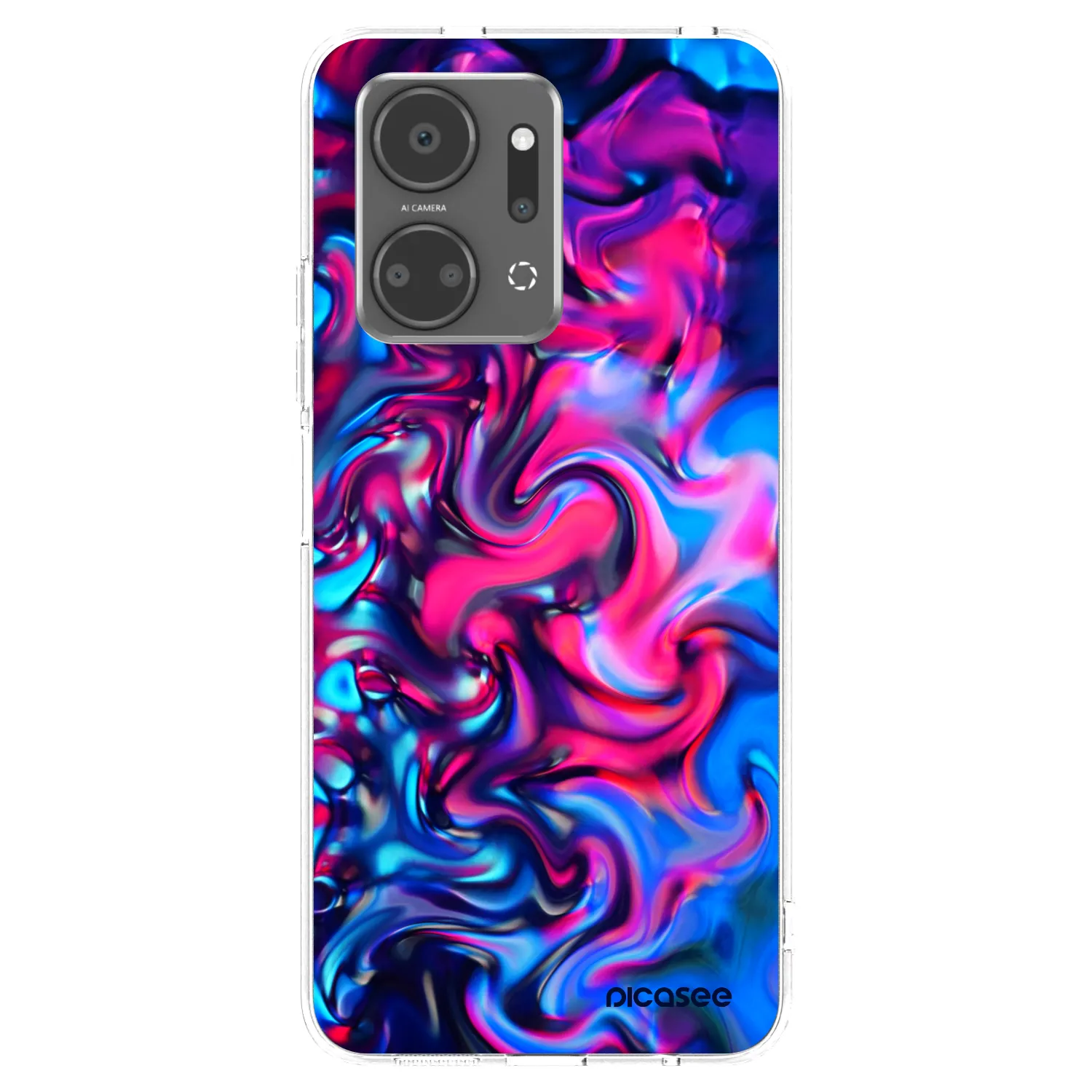 Picasee átlátszó szilikon tok az alábbi mobiltelefonokra Honor X7a - Redlight