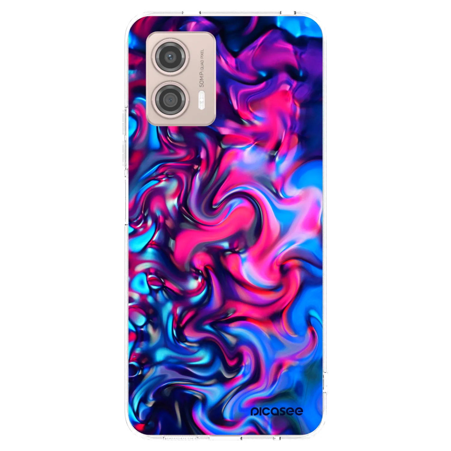 Picasee átlátszó szilikon tok az alábbi mobiltelefonokra Motorola Moto G53 5G - Redlight