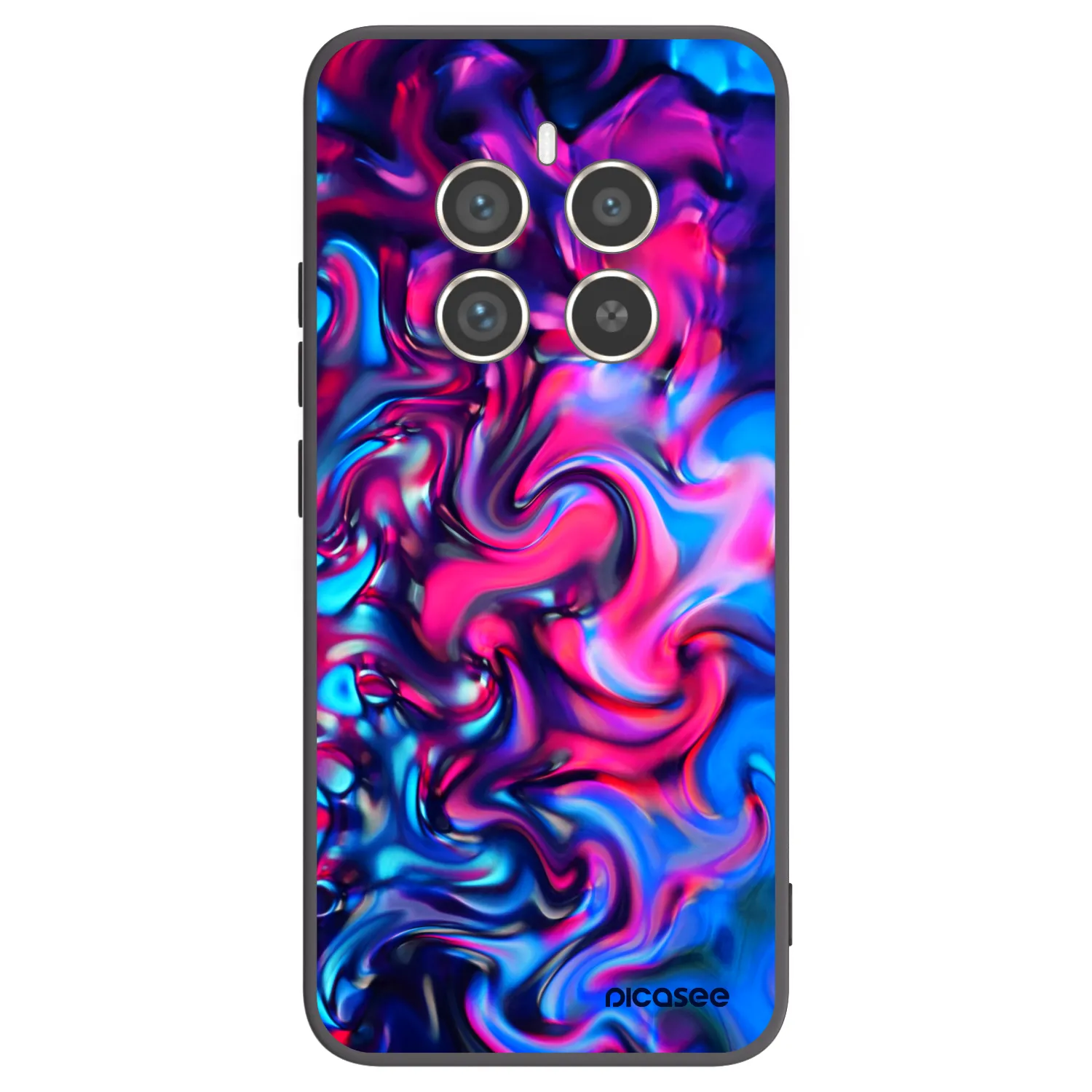 Picasee fekete szilikon tok az alábbi mobiltelefonokra Realme 12 Pro 5G - Redlight