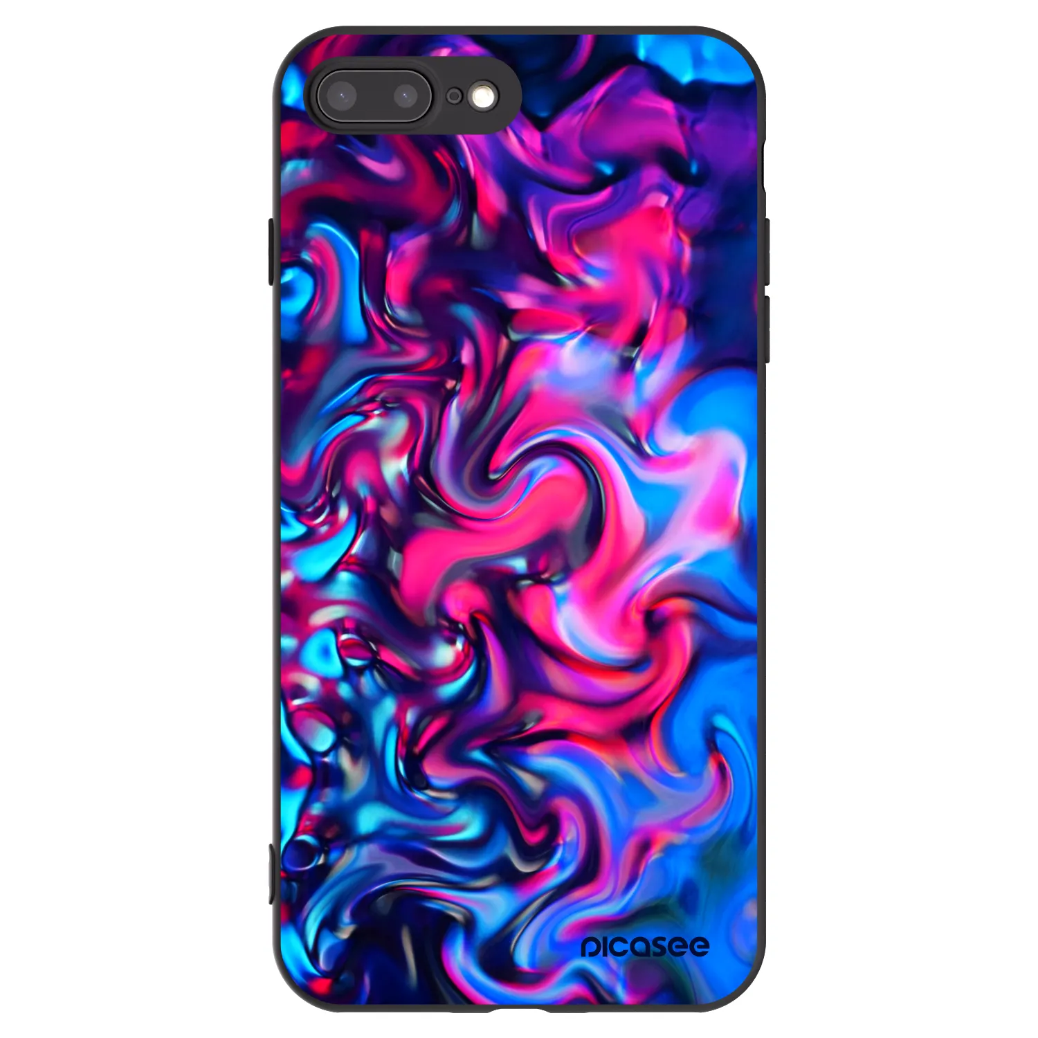 Picasee fekete szilikon tok az alábbi mobiltelefonokra Apple iPhone 8 Plus - Redlight