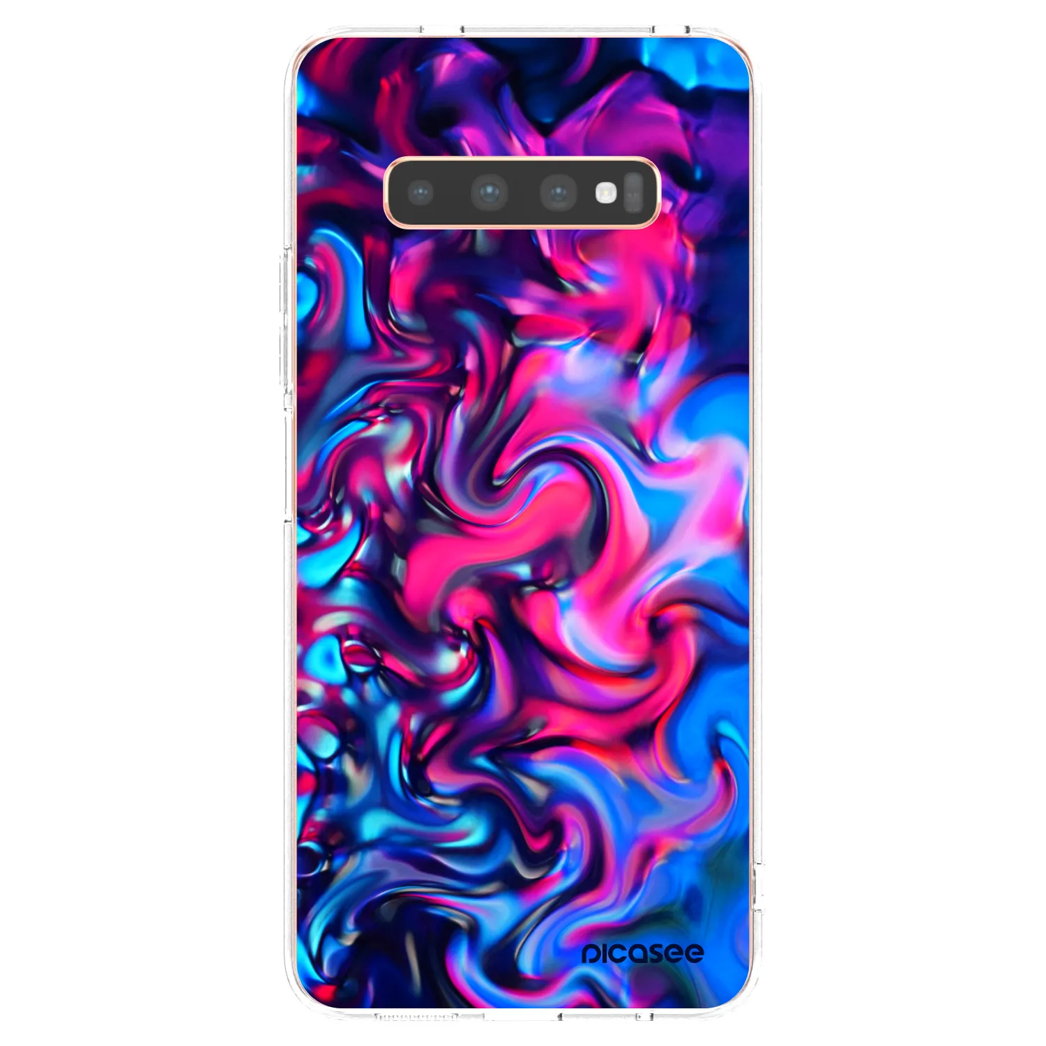 Picasee átlátszó szilikon tok az alábbi mobiltelefonokra Samsung Galaxy S10 Plus G975 - Redlight