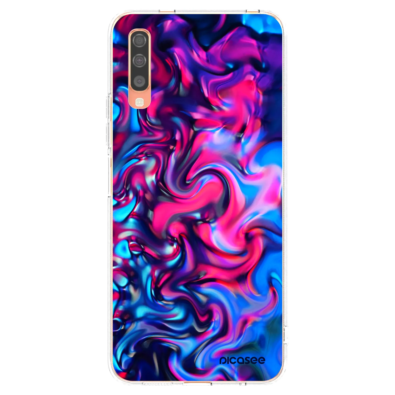 Picasee átlátszó szilikon tok az alábbi mobiltelefonokra Samsung Galaxy A70 A705F - Redlight