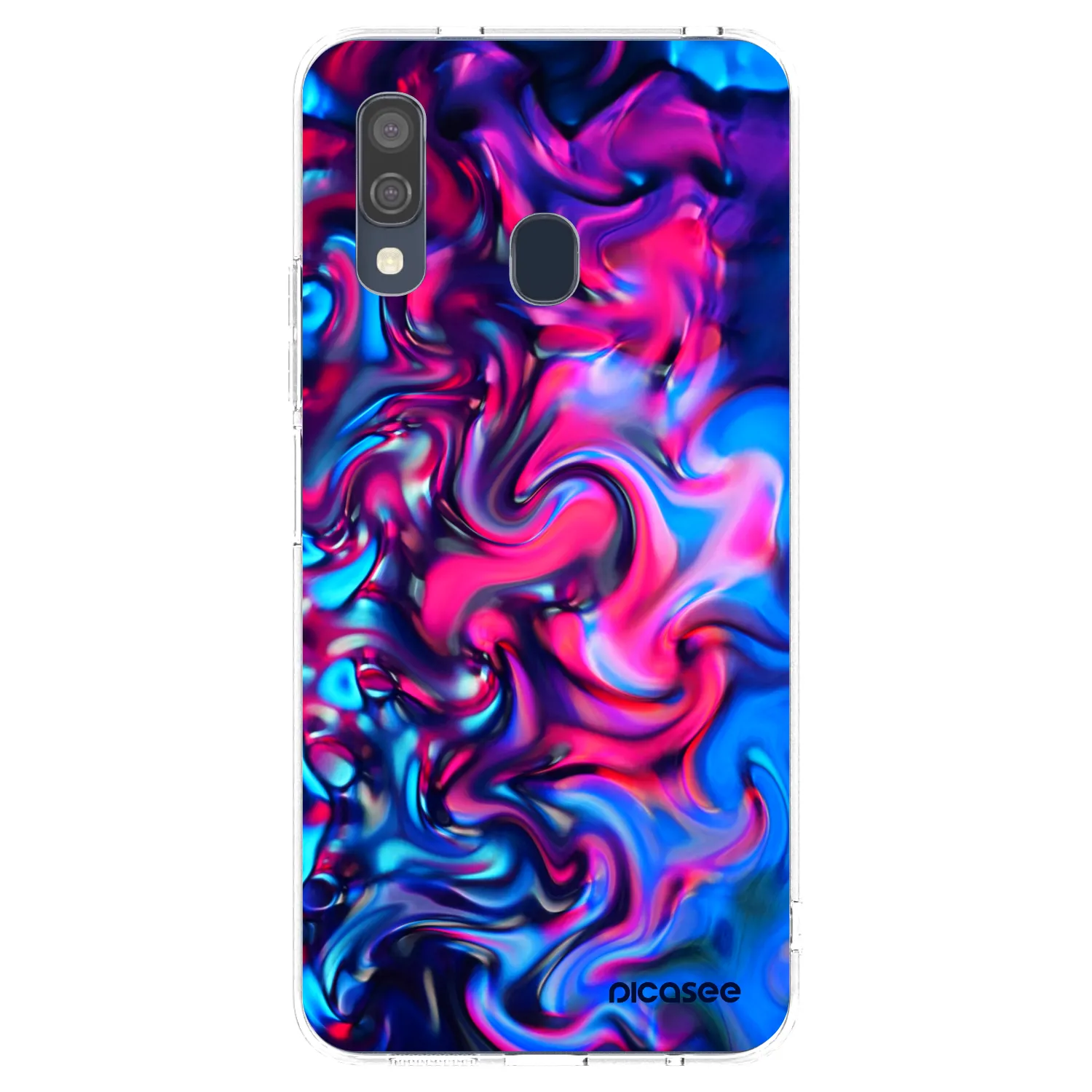 Picasee átlátszó szilikon tok az alábbi mobiltelefonokra Samsung Galaxy A40 A405F - Redlight