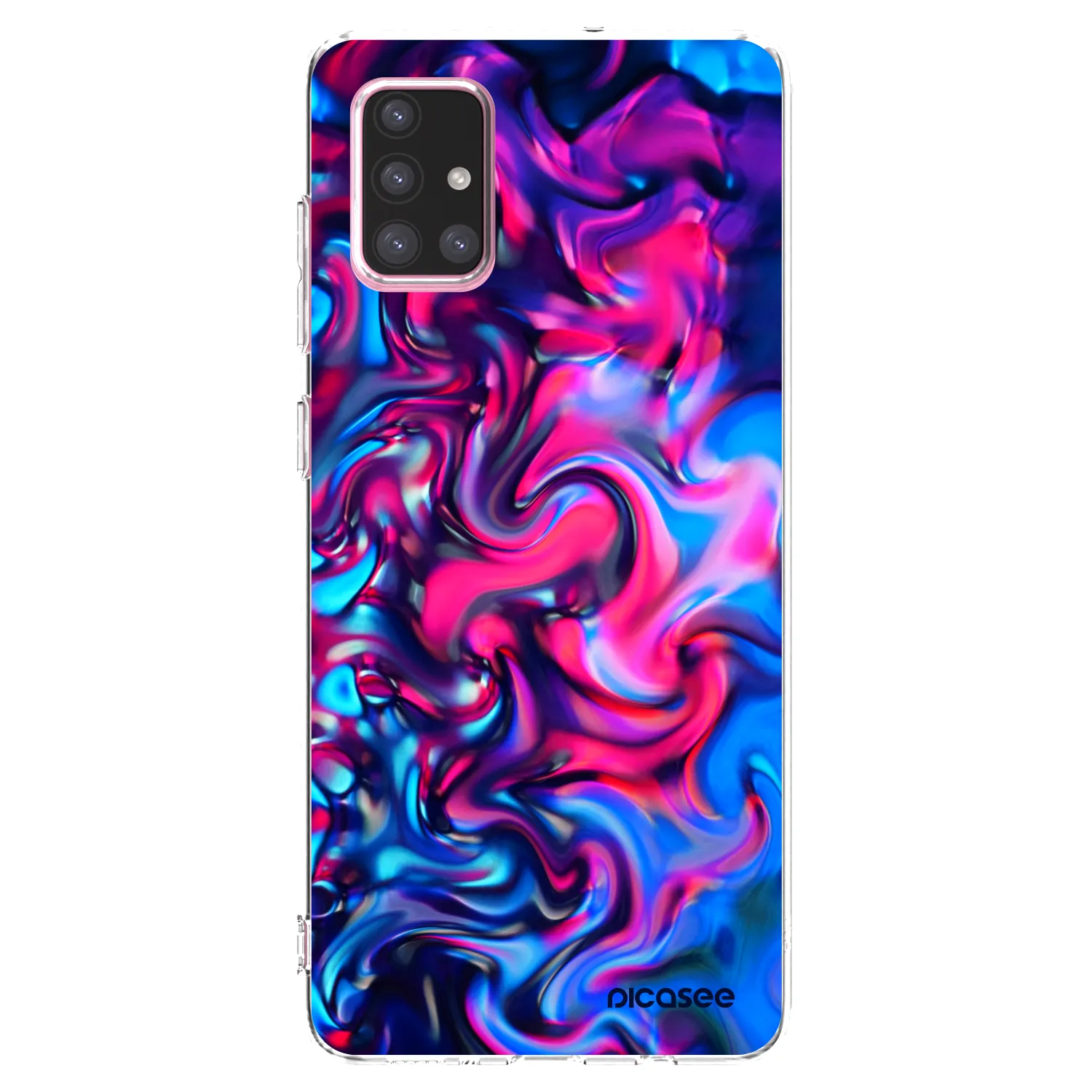 Picasee átlátszó szilikon tok az alábbi mobiltelefonokra Samsung Galaxy A71 A715F - Redlight