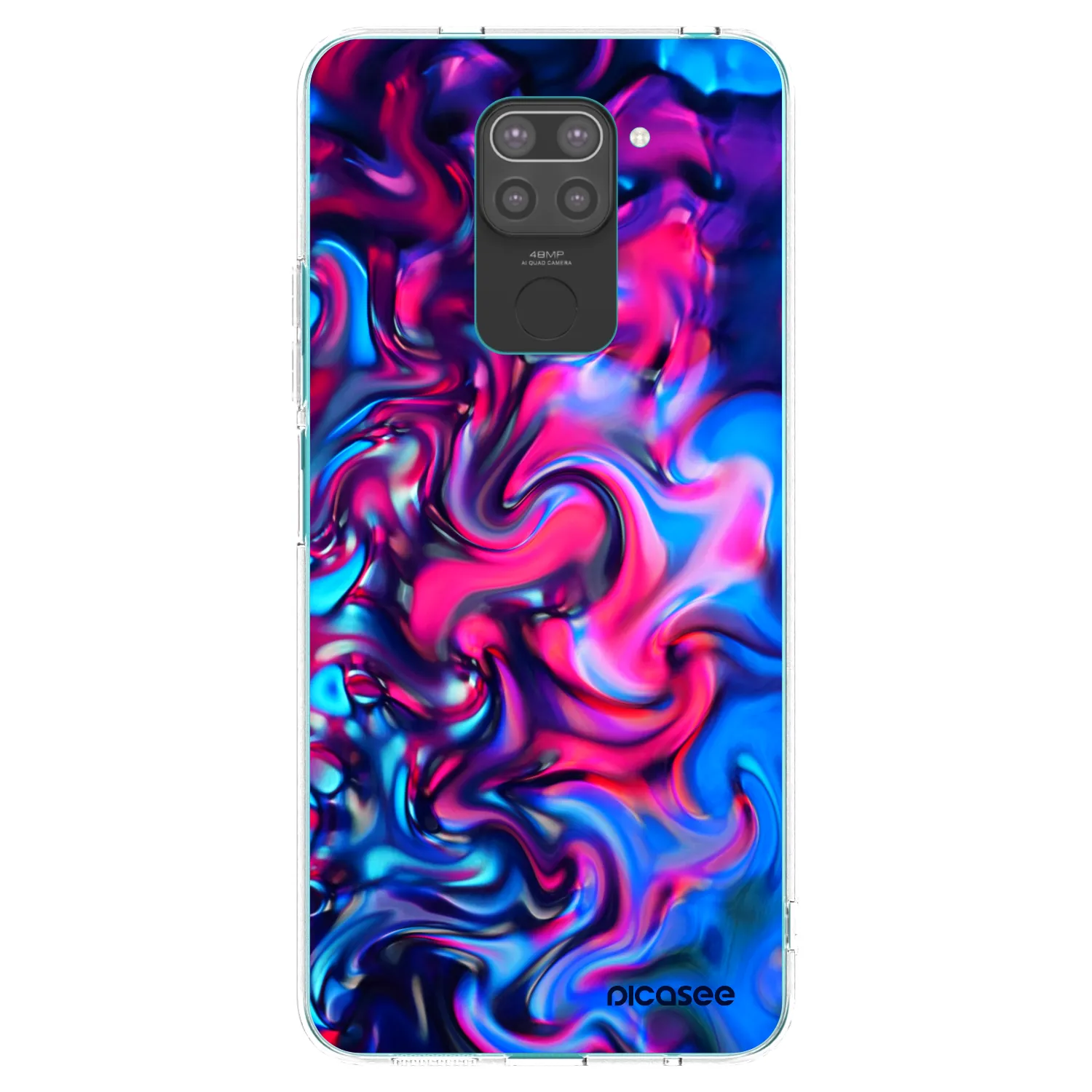 Picasee fekete szilikon tok az alábbi mobiltelefonokra Xiaomi Redmi Note 9 - Redlight