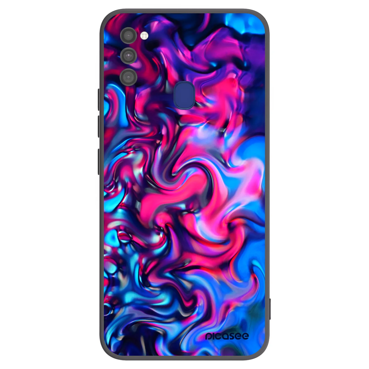 Picasee fekete szilikon tok az alábbi mobiltelefonokra Samsung Galaxy M21 M215F - Redlight
