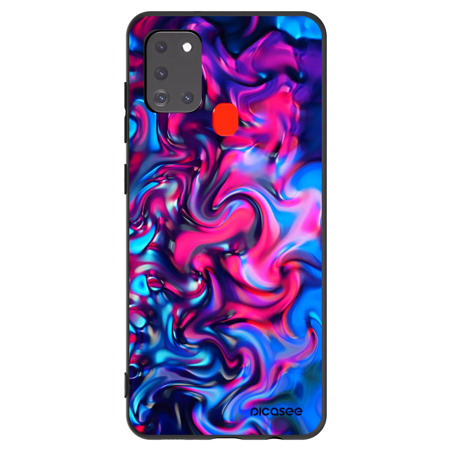 Picasee fekete szilikon tok az alábbi mobiltelefonokra Samsung Galaxy A21s - Redlight