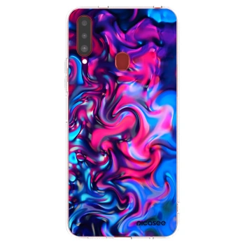 Picasee átlátszó szilikon tok az alábbi mobiltelefonokra Samsung Galaxy A20s - Redlight