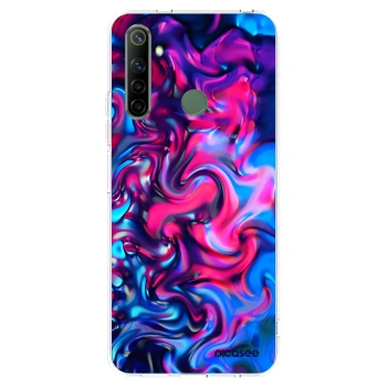 Picasee átlátszó szilikon tok az alábbi mobiltelefonokra Realme 6i - Redlight