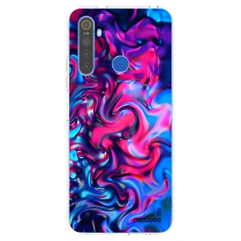 Picasee átlátszó szilikon tok az alábbi mobiltelefonokra Realme 5 - Redlight