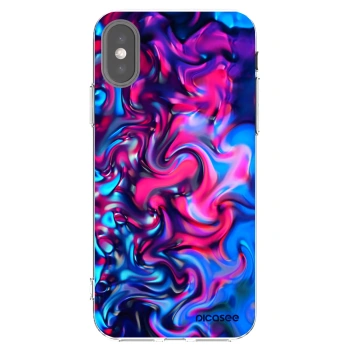 Picasee átlátszó szilikon tok az alábbi mobiltelefonokra Apple iPhone X/XS - Redlight