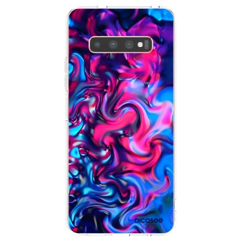 Picasee átlátszó szilikon tok az alábbi mobiltelefonokra Samsung Galaxy S10 Plus G975 - Redlight